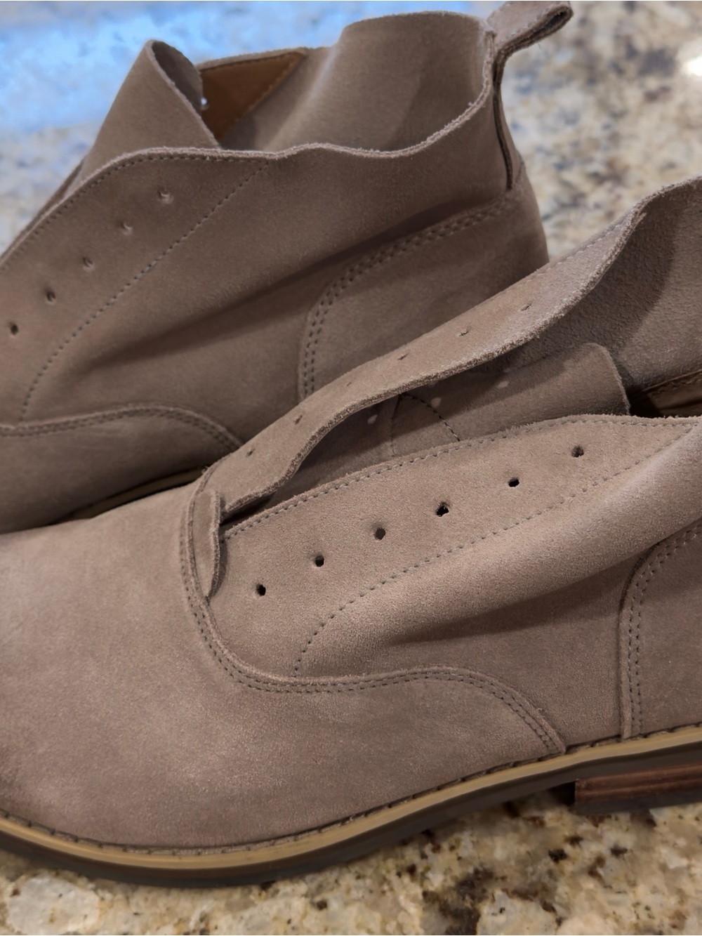 Kelsi Dagger ankle boots in taupe.